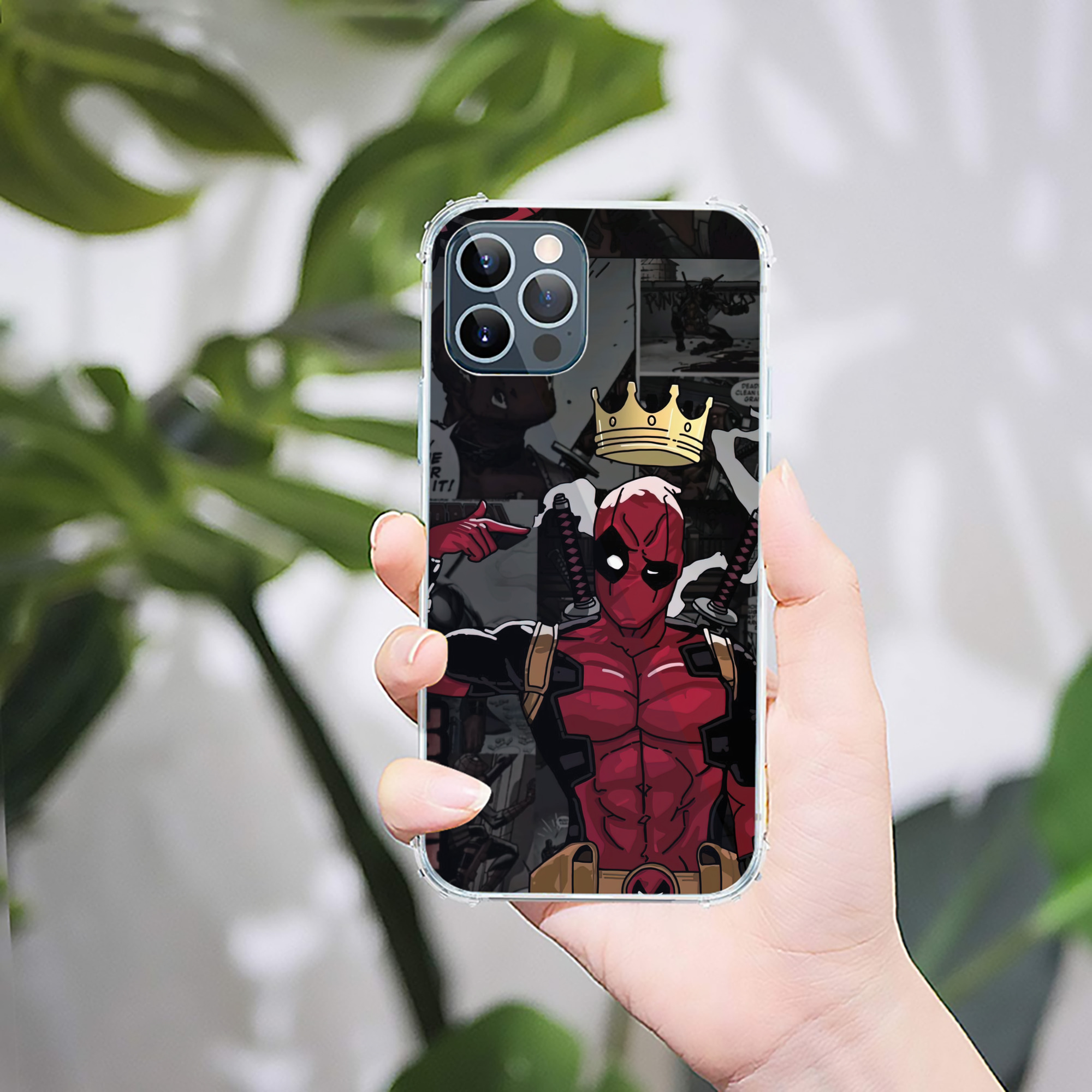 （画像用） Deadpool デッドプール 【iPhone 12シリーズ対応】透明スマホケース（クリアソフトケース）